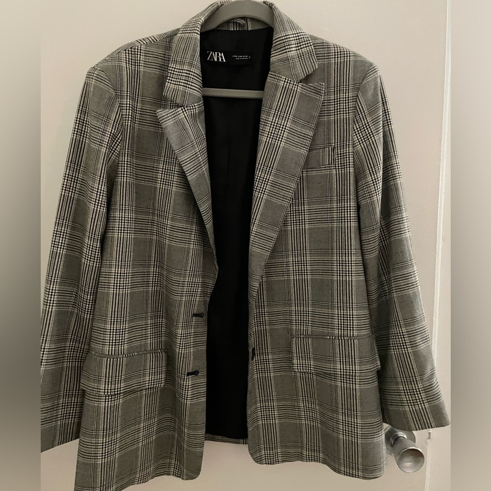 Zara plaid blazers oversized fit